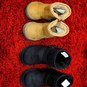 2 pair of boots for toddler girl